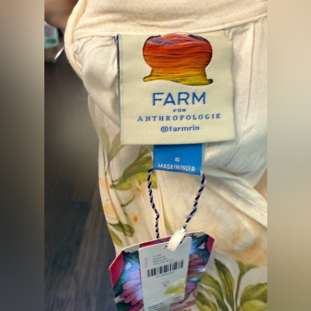 FARM Rio Cream Halter Tie Maxi Dress - Picture 5 of 10